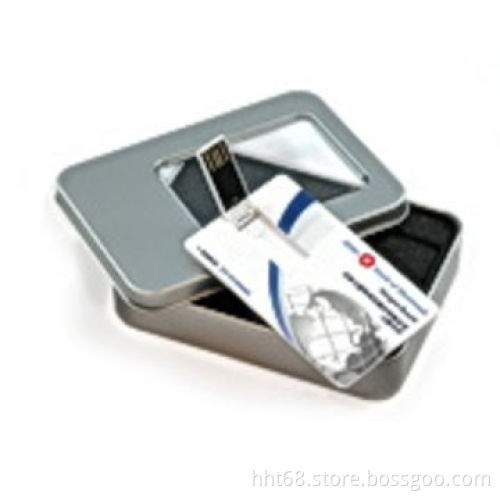 Secure Credit Card USB Flash 2.0, Made of Green ABS Plastic, Customized Logo Printed, Files Loaded